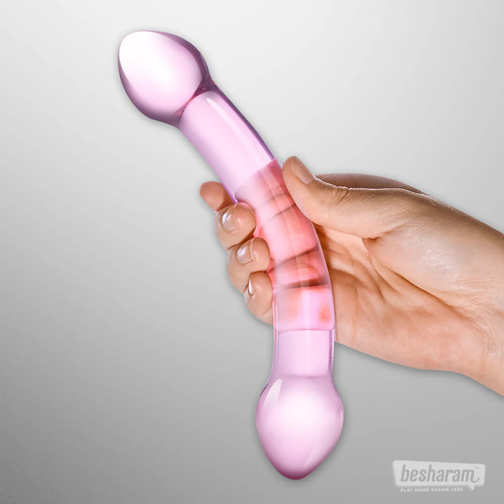 Glas Double Trouble Purple Dildo - Image 4