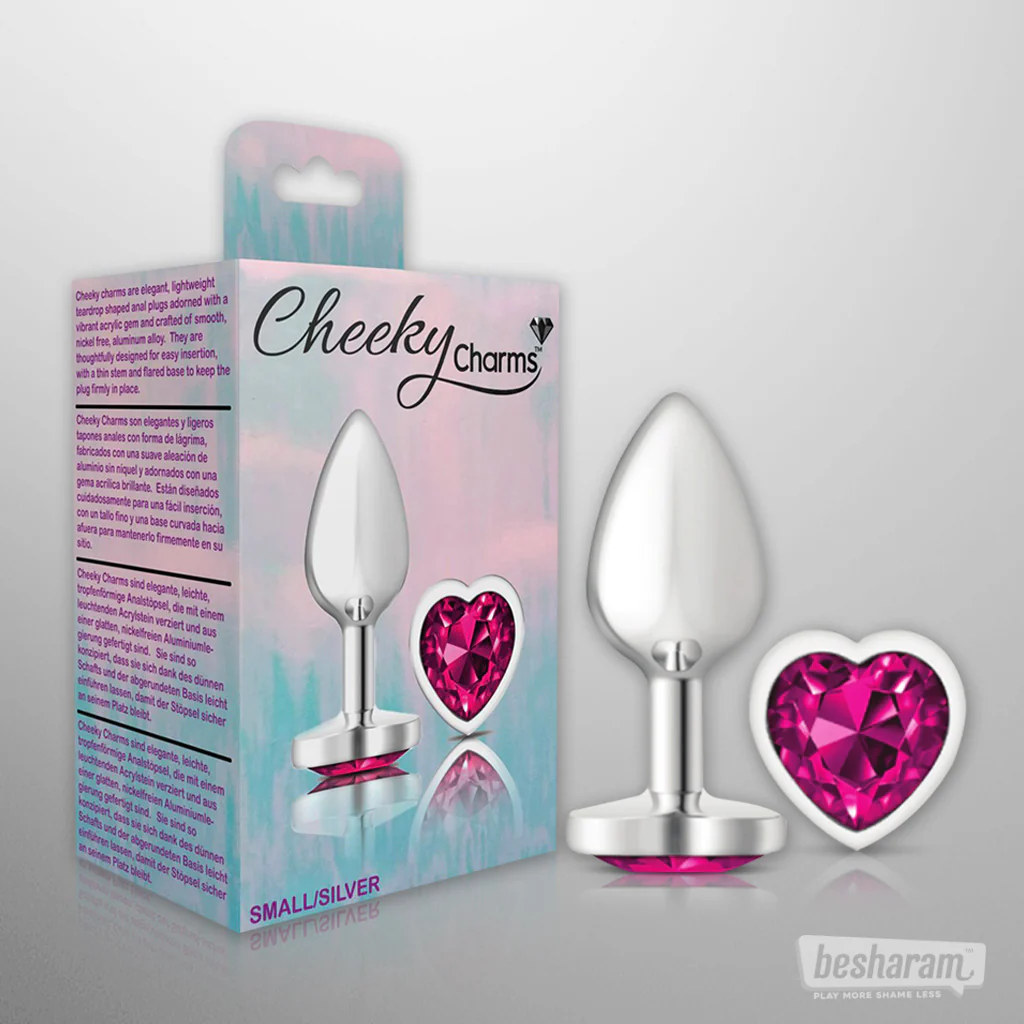 Viben Cheeky Charms Silver Heart Butt Plug