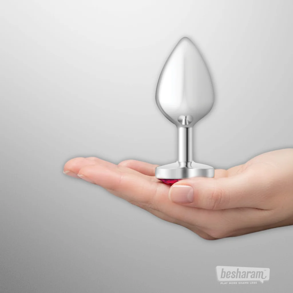 Viben Cheeky Charms Silver Heart Butt Plug - Image 5