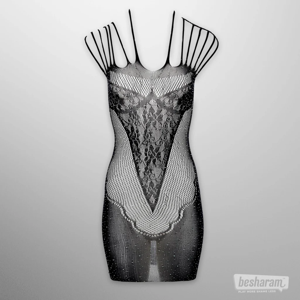 Christine Riana Glitter Net Dress - Image 3
