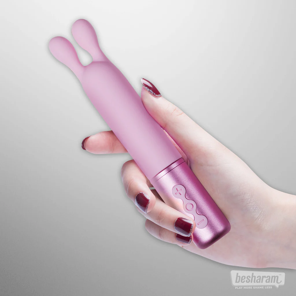 Discreet Pink 2-in-1 Vibrator w Interchangeable head - Image 3