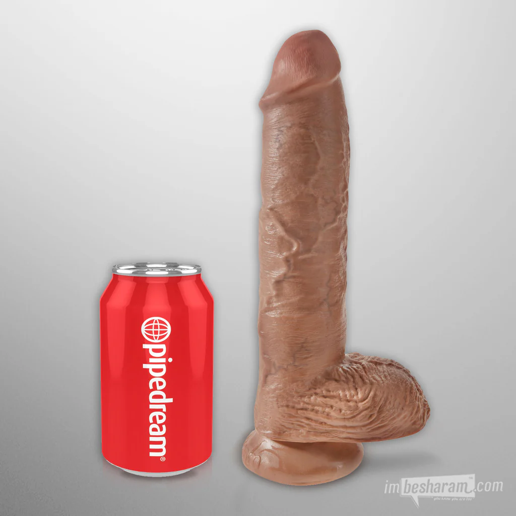 King Cock 10" Realistic Dildo with Balls - Image 4