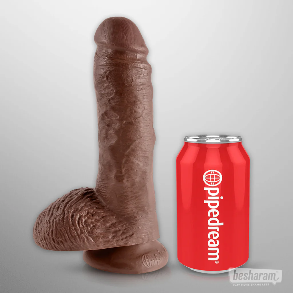 King Cock 8" Realistic Dildo with Balls - Image 2