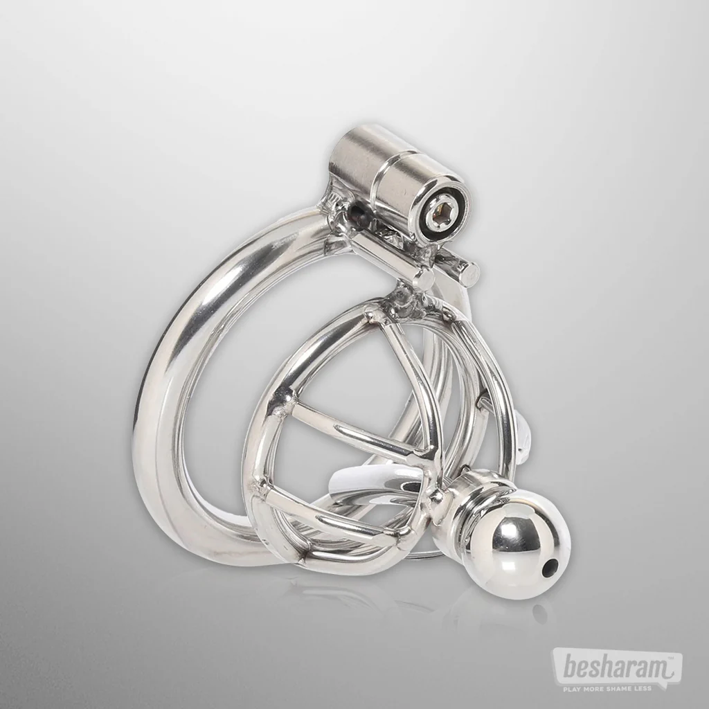 Lockmaster Micro Chastity Cage with Urethral Straw - Image 3
