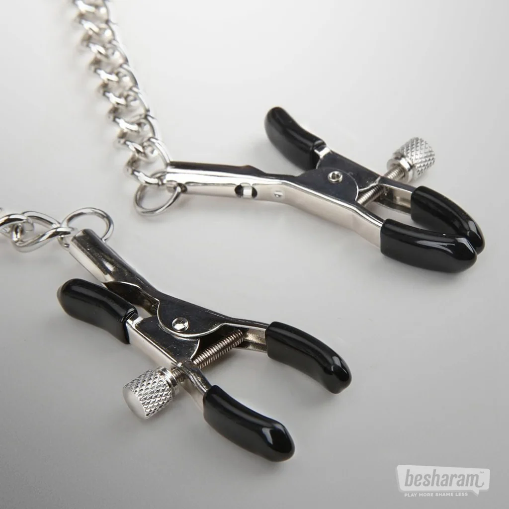 Lux Fetish Collar And Nipple Clips - Image 3