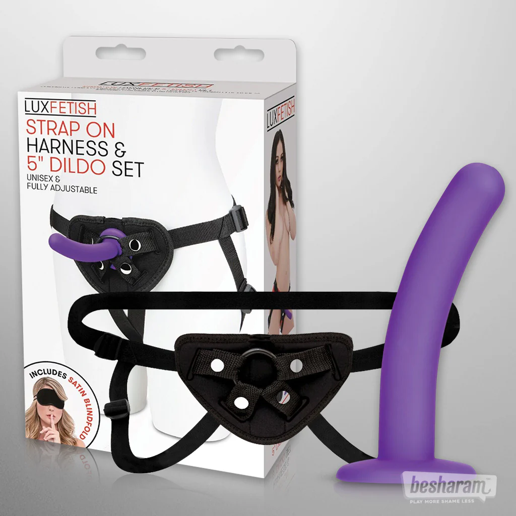 Lux Fetish Strap on Harness & 5" Dildo Set