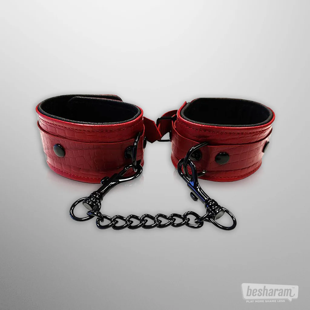 Rouge Leather Handcuffs - Image 8